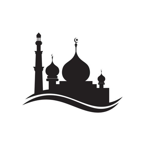 Mosque logo vector Mosque Logo, Wall Painting Ideas Creative, Islamic Logo, Mosque Vector, Certificate Background, Mosque Design, Calligraphy Tutorial, Mosque Art, Logo Design Inspiration Creative