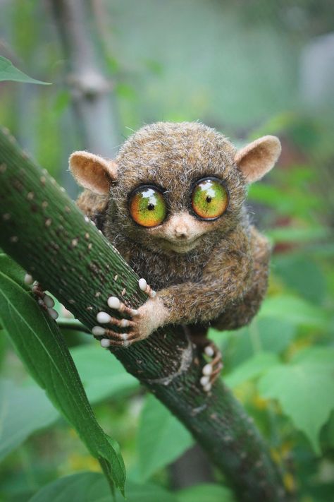 The tarsier [stuffed toy] by Irentoys on DeviantArt Ugliest Animal, Animal Print Wallpaper, Image Nature, Interesting Animals, Animal Activities, Unusual Animals, Rare Animals, Mascot Logo, Cute Wild Animals