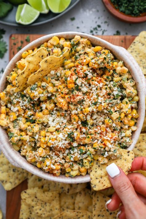 Kalefornia Kravings, Easy Mexican Street Corn, Street Corn Dip, Mexican Street Corn Dip, Corn Dip Recipes, Corn Dip, Mexican Street Corn, Easy Mexican, Street Corn