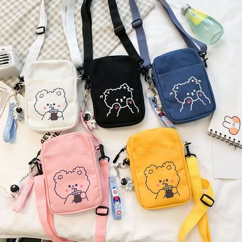 Cartoon Bear Crossbody Small Phone Bag Purse Handbags Shoulder Bags Gender: Women Brand New and High quality. Color: 5 Color Type: Shoulder Bag Material: Canvas Size: 12*18*2cm Package Content: 1 * Shoulder Bag (Package does not contain pendant) Notes: 1.The real color of the item may be slightly different from the pictures shown on website caused by many factors such as brightness of your monitor and light brightness. 2.Please allow slight (±2cm)manual measurement deviation for the data. * Please make payment asap, then we can arrange shipment for you asap. - Thanks for your bid * We will arrange shipping for you within 24 Hours after payment cleared except the holidays. * If you have changed your address, or want us to ship to another address, please change to the new address. * We ship Kawaii Paper, Beg Tangan, Outdoor Bag, Crossbody Bag Women, Mobile Phone Bag, Handbag Wallet, Canvas Handbags, Casual Tote, Phone Bag