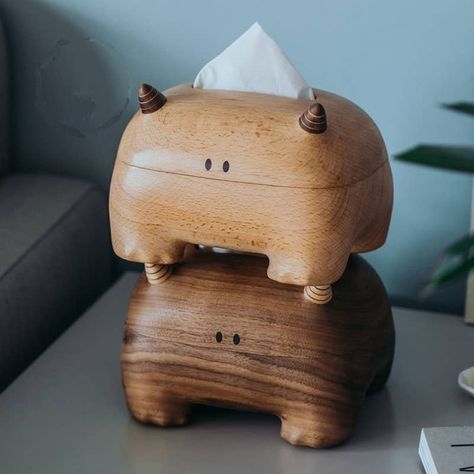 37 Products From Small Businesses That Are Genuinely So Clever Horned Monster, Tech Theatre, Wood Craft Patterns, Tissue Dispenser, Quirky Decor, Black Walnut Wood, Future Apartment, Random Ideas, Tissue Holder