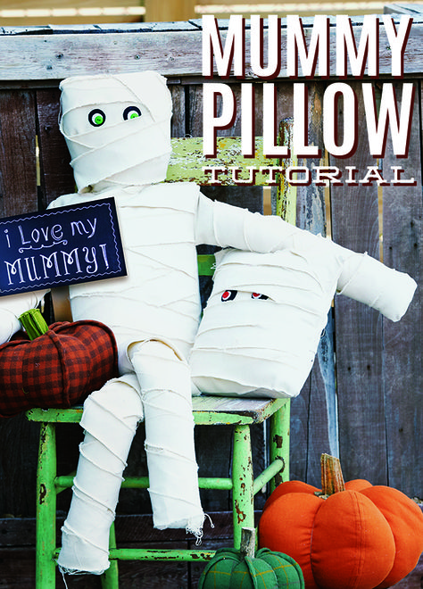 Make a Mummy Pillow for Halloween! Mummy Pillow, Sewing Halloween, Seasonal Quilts, Crazy Tattoos, Halloween Dolls, Halloween Quilt, Kids Quilts, Halloween Sewing, Creepy Halloween Decorations