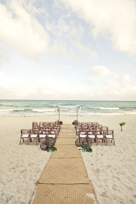 Beach Wedding Aisles, Aisle Runner Wedding, Wedding Ceremony Ideas, Beach Wedding Inspiration, Beach Ceremony, Wedding Aisle, Mexico Wedding, Honeymoon Destinations, Romantic Weddings