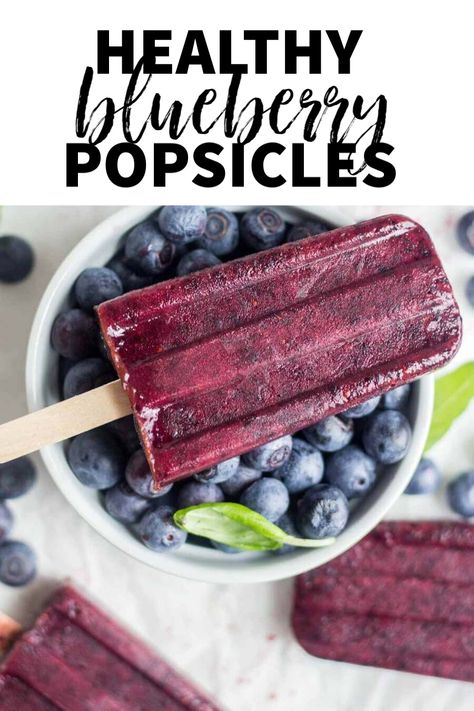 Blueberry Popsicle Recipes, Blueberry Yogurt Popsicles, Blueberry Popsicles, Fruit Popsicle Recipes, Homemade Fruit Popsicles, Fruit And Cream, Healthy Summer Treats, Healthy Popsicle Recipes, Frozen Treats Recipes