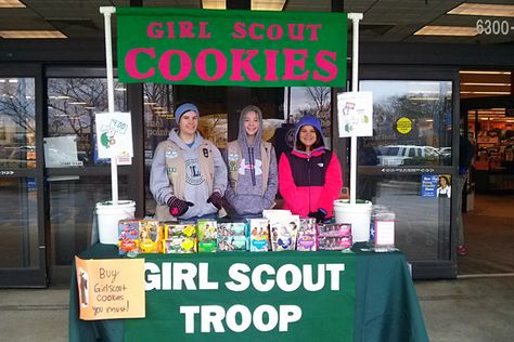 SignUpGenius Powers Girl Scout Cookie Booths Selling Girl Scout Cookies, Cookie Booth, Girl Scout Cookie Sales, Girl Scout Cookies Booth, Cookie Stand, Troop Leader, Buy Cookies, Brownie Girl Scouts, Girl Scout Troop