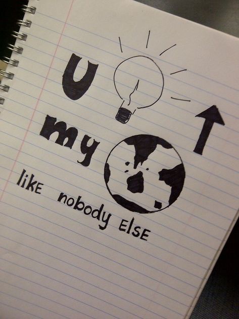 u light up my world like nobody else Cute Pictures To Draw, Cute Drawings Of Love, Drawings For Boyfriend, Kartu Valentine, Drawing Eyes, Drawing Hair, Drawing Quotes, Goodfellas, Cute Love Pictures