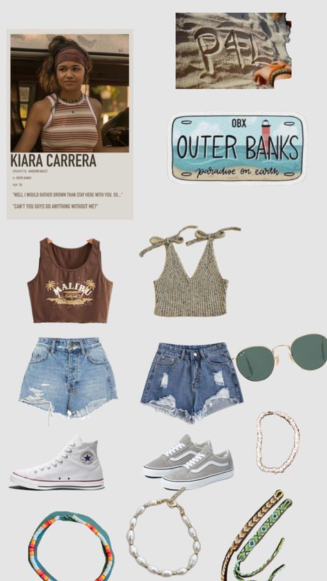 #outfitinspo #kieracarrera #outerbanks Outerbanks Style Clothes, Obx Kie Outfit, Pogue Vs Kook Outfits, Kiera Obx Outfits, Outerbanks Aethstetic Outfit, Pouge Outfits Ideas, Obx Outer Banks Outfits Kiara, Outerbanks Outfit Inspiration, Kie Outerbanks Outfits