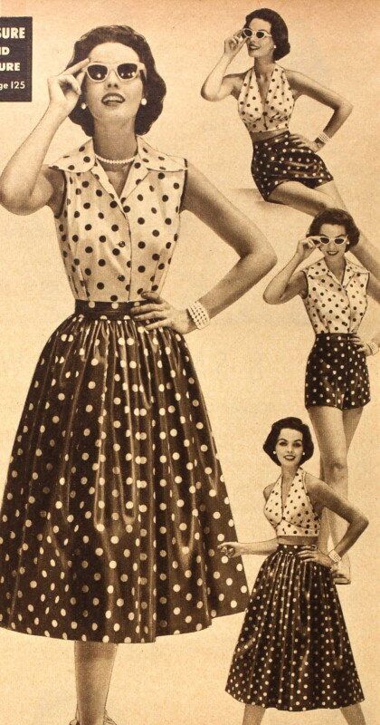 Travelling Light: Weekend Wardrobes — Tuppence Ha'penny Vintage Vintage Sewing Patterns, Polka Dots, Polka Dot Dresses, Old Fashion, Polka Dot Dress, Polka Dot, A Woman, Women's Clothing, Dots