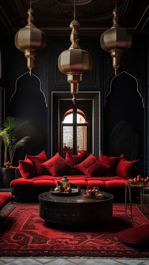 Moroccan Interior Design Tented Room, Middle Eastern Interior Design, Moroccan Inspired Living Room, Arabian Interior, Moroccan Style Interior Design, Arab Architecture, Tent Room, Moroccan Interior Design, Moroccan Style Interior