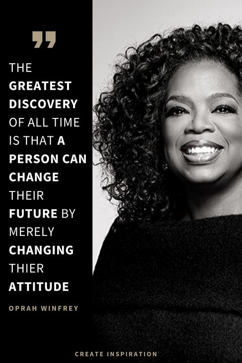 Oprah Aesthetic, Oprah Winfrey Quotes Motivation, Oprah Quotes Inspiration, Motivation Jar, Oprah Quotes, Successful People Quotes, Oprah Winfrey Quotes, Change Your Attitude, Women Education