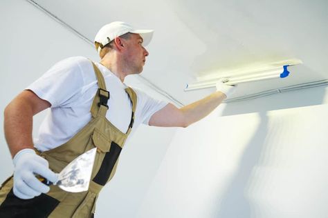 Knock-Down Ceiling Vs. Smooth Ceilings: Which is Better? Down Ceiling, Smooth Ceiling, Ceiling Types, Types Of Ceilings, Ceiling Texture, Which Is Better, Sound Proofing, Modern Aesthetics, Knock Knock