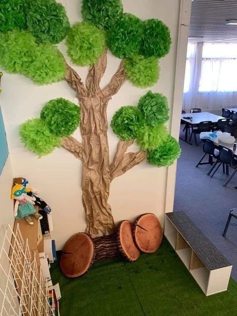 Classroom Tree, Decoration Creche, Dekoratívne Vence, Paper Trees, Preschool Classroom Decor, Classroom Decor Themes, Cool Wood Projects, Aktivitas Montessori, Class Decoration