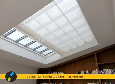 Business Services of Velum Shading System Interior  in India. Find High Quality Velum Shading System Interior  from Foresight on www.pepagora.com.For more info visit http://www.pepagora.com/foresight/productDetails/MzE1MzEx Stairway Skylight, Skylight Covering, Skylight Shade, Conservatory Decor, Renovation Architecture, Ceiling Curtains, House Extension Design, Glass Roof, Glass Floor