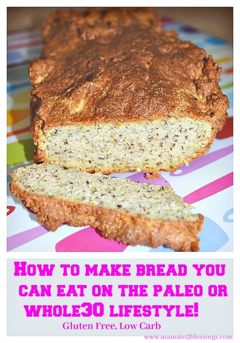 Paleo Bread Recipe, Easy Whole 30 Recipes, Bread Substitute, Bread Packaging, Bread Alternatives, Whole 30 Breakfast, Recipes Bread, Paleo Bread, Paleo Baking