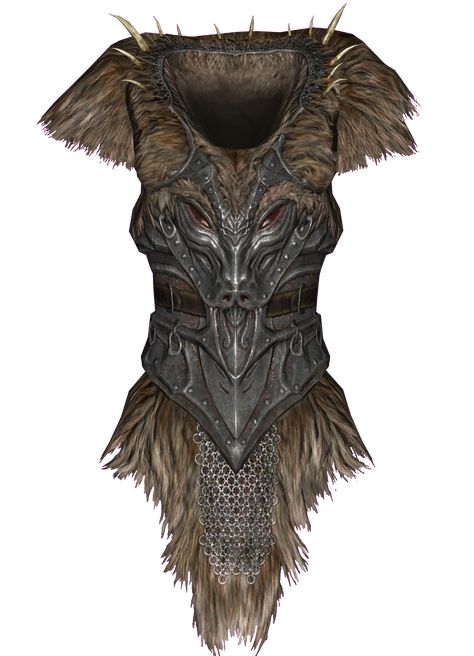 The Savior's Hide is a unique light armor cuirass found in The Elder Scrolls V: Skyrim. It is one of the artifacts of the Daedric Prince Hircine. The Savior's Hide can be found at the end of the Daedric quest "Ill Met by Moonlight." After killing and skinning Sinding, Hircine appears to take his werewolf hide. Subsequently, he explains that he has blessed the skin with his Daedric powers and transforms it into the Savior's Hide. Hircine Skyrim, Hide Armor Dnd, Daedric Artifacts, Hide Armor, Skyrim Werewolf, Skyrim Light Armor, Skyrim Clothes, Baby Boy Valentine Outfit, Armour Reference