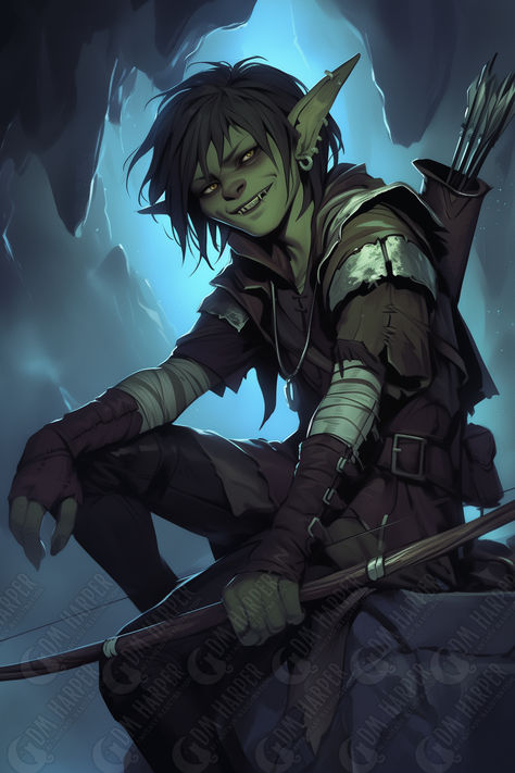 Goblin Rogue Goblin Rogue Dnd, Dnd Rogue Character Design, Dnd Character Art Male Human, Harry Potter Goblin, Half Goblin, Goblin Male, Goblin Rogue, Goblin Dnd, Dnd Goblin