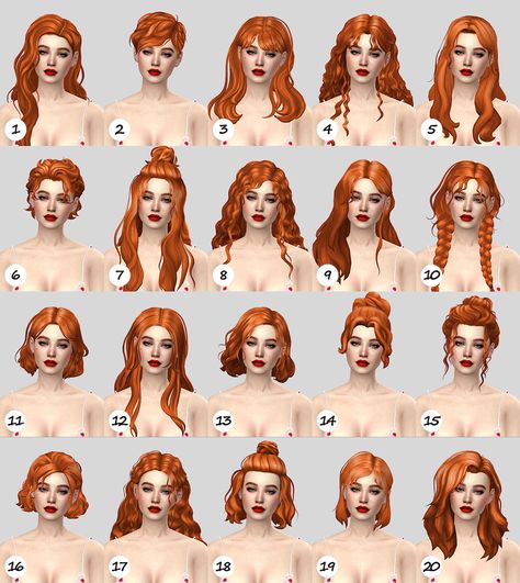 The Sims 4 Cc Free Downloads, Sims Hair Pack, Sims Custom Content Hair, Sims 4 Mods Hair Free Downloads, Sims 4 Hair Cc Pack, Cc Mods Sims 4 Hair, Free Mods Sims 4, Sims 4 Cc Hair Dump, Sims 4 Hair Collection