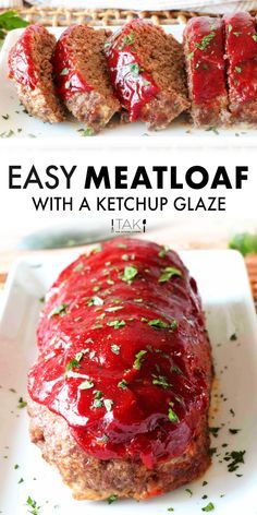 Tangy Meatloaf, Meatloaf With Ketchup, Easy Homemade Meatloaf, Easy Bread Crumbs, Quick Meatloaf Recipes, Meatloaf Oatmeal Recipe, Traditional Meatloaf Recipes, Meatloaf Glaze, Meatloaf Recipes Pioneer Woman