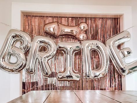 Unique personalized bridesmaid gifts, favors and wedding decor – The Native Bride Bride Balloon, Engagement Party Diy, Hanging Balloons, Bride To Be Balloons, Gold Straws, Blowing Up Balloons, Foil Curtain, Unique Wedding Receptions, Bridal Shower Banner