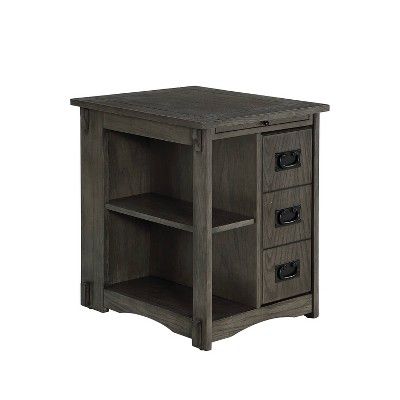 Tess Side Table Gray - Powell Company : Target Walmart Desk, Door With Storage, Grey Side Table, Powell Furniture, American Signature Furniture, Value City Furniture, Chair Side Table, Side Table With Storage, End Tables With Storage