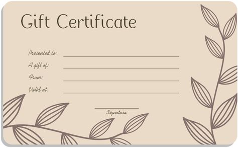 Gift Certificate Templates - Word Excel Formats Gift Certificate Template Free, Blank Gift Certificate, Gift Certificate Template Word, Free Printable Gift Certificates, Massage Gift Certificate, Photography Gift Certificate, Spa Gift Certificate, Christmas Gift Certificate Template, Christmas Gift Certificate