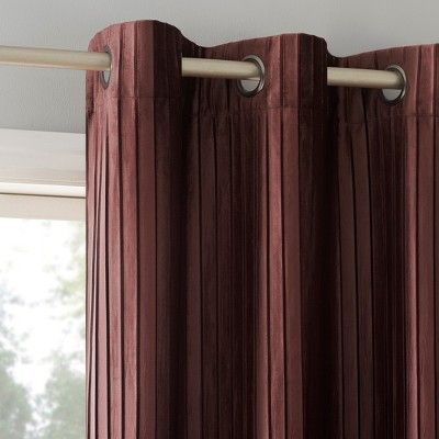 Decadent Pleated Velvet Adds Sophistication And Dimension Blackout Technology Blocks Out Most Unwanted Light While Enhancing Privacy Energy Efficient Design Reduces Energy Lost Through Your Windows By Up To 25% Thermal Properties Help Keep Summer Heat And Winter Chill Out Of Your Home Noise Reduction Up To 25% Helps You Get A Sounder, More Uninterrupted Sleep Built-In Metal Grommets Fit Curtain Rods Up To 1.5" In Diameter Featuring A Decadent Pleated Velvet, Sun Zero Cascade Curtain Panels Infus Sun Zero, Long Windows, Drape Panel, Energy Efficient Design, Red Decor, Pleated Curtains, Velvet Curtains, Grommet Curtains, Curtain Panels