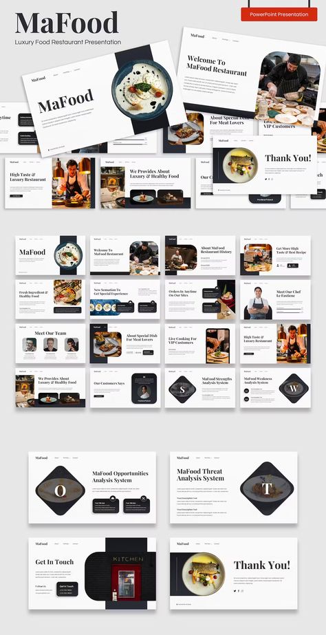 Unique Presentation Ideas, Restaurant Presentation, Restaurant Powerpoint, Corporative Events, Food Luxury, Eclectic Restaurant, Restaurant Business Plan, Business Ppt Templates, Wallpaper Glitter