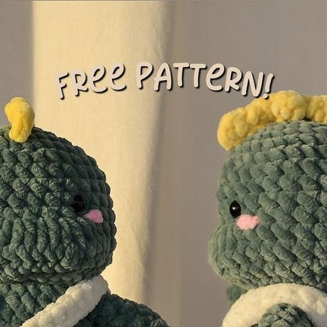 Bananasaurus Crochet Pattern Free, Crochet Toad Pattern Free, Frog Lovey Crochet Free Pattern, Instagram Free Crochet Pattern, Instagram Crochet Pattern, Dinosaur Amigurumi Pattern Free, Crochet Goblin, Green Crochet Projects, Super Bulky Yarn Patterns Crochet