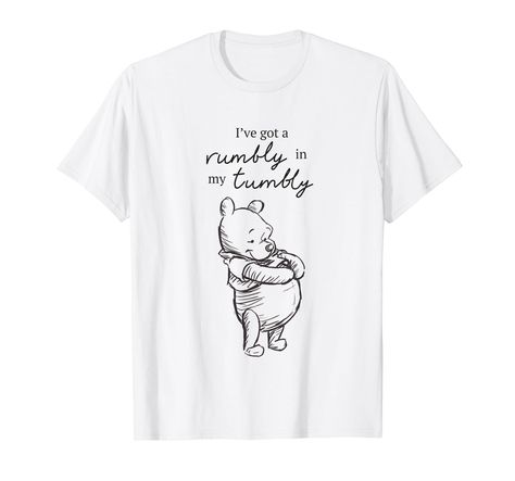 PRICES MAY VARY. Officially Licensed Disney Winnie The Pooh Apparel for Men - Women - Boys and Girls; Winnie The Pooh T-Shirts; Tummy T-Shirts; Hungry T-Shirts; Cute T-Shirts; Sweet T-Shirts; Nice T-Shirts; Art T-Shirts; 22DNWP00057A-001 Lightweight, Classic fit, Double-needle sleeve and bottom hem T Shirts Cute, Cute T Shirts, Sweet T, Bear Shirt, Disney Shirt, Pooh Bear, Disney Winnie The Pooh, Cute Tshirts, Logo T Shirt