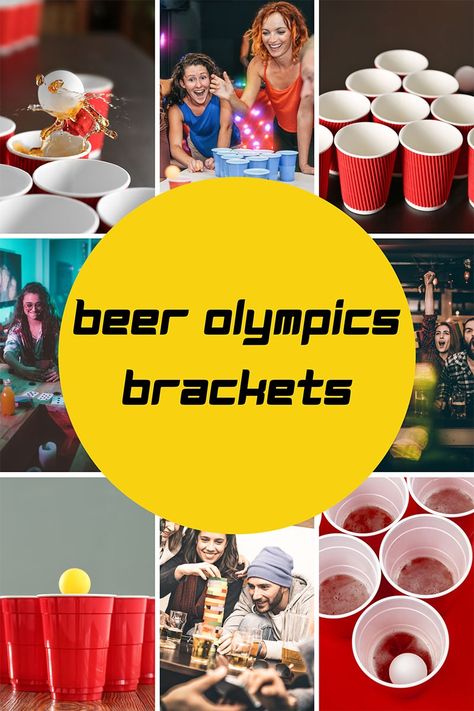 Free Printable Beer Olympics Brackets & How To Score Beer Olympic Bachelorette Party, Adult Beer Olympics, Beer Olympics Rules, Beer Olympics Bachelorette Party, Beer Olympics Decorations, Beer Olympics Games Ideas, Beer Olympics Team Themes, Beer Olympic Games, Beer Olympics Scoreboard