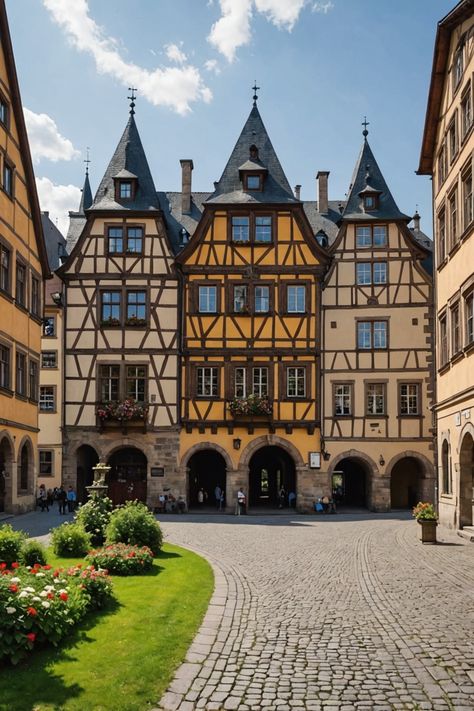 Step Back in Time: Explore These Historical Landmarks in Germany! Germany Landmarks, Germany Buildings, Ancient Germany, European Buildings, Germany Architecture, Germany Aesthetic, Japanese Art Samurai, Inspiring Architecture, The Berlin Wall