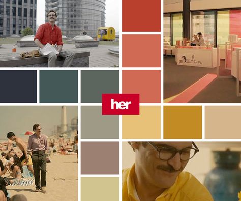 The colour palette in Her the movie is too lovely for words. Prenup Photos Ideas, Light Cinema, Color In Film, Movie Color Palette, Her Movie, Vintage Colour Palette, Cinema Colours, Noir Color, Color Script