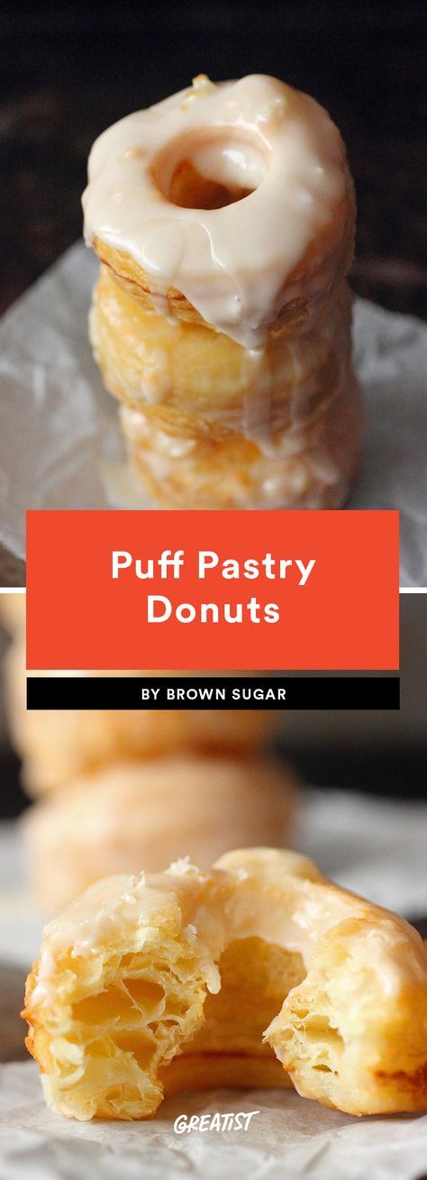 Puff Pastry Recipes Dessert, Puffed Pastry, Cake Pastries, Pastries Recipes Dessert, Puff Pastry Desserts, Easy Puff Pastry, Cronut, Vanilla Sauce, Pastry Recipe