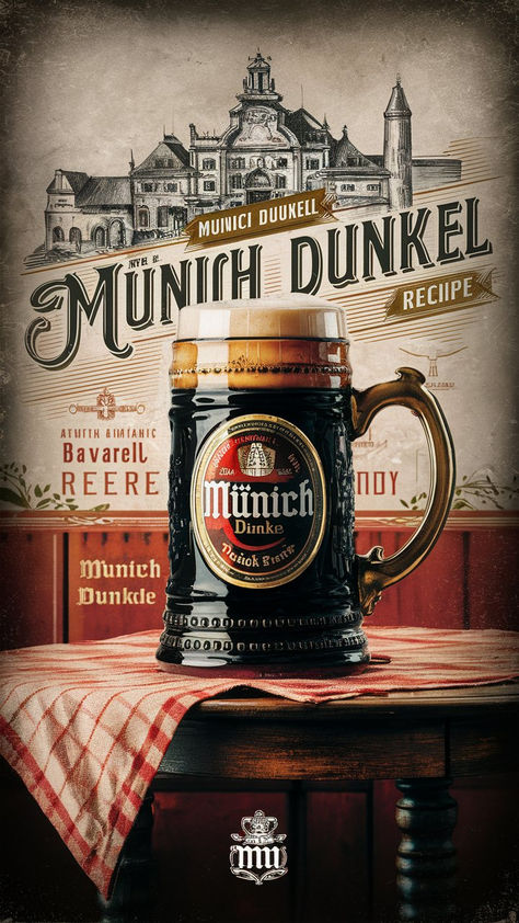 How to Brew Munich Dunkel: Mastering the Malty Magic of Bavaria!  Often overlooked by the newer styles that contain more hops or sweet adjuncts, the Munich Dunkel is not given the respect that it rightfully deserves.  Often looked at as the German version of a dark mild, this style is a good example of an everyday, easy drinking beer. Beverage Photography Ideas, Beer Painting, British Beer, Brewing Recipes, Homebrew Recipes, Brewing Beer, Dark Beer, Beer Art, German Style