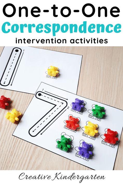 One-to-one correspondence intervention activities for kindergarten. Reinforce number recognition, counting skills and number formation with these simple, fun, hands-on math centers. Perfect for morning work, guided groups, math centers or morning tubs. Stars Activities, Preschool Stations, Kindergarten Number Sense, Intervention Activities, Number Sense Kindergarten, Prek Math, Numbers Kindergarten, Activities For Kindergarten, Number Sequence