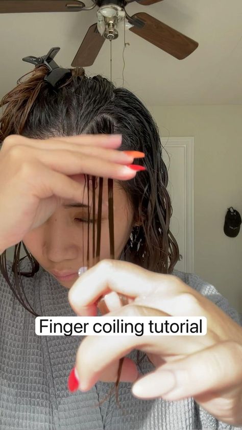 Easy finger coiling tutorial - how to finger coil curly wavy hair step by step | Curly hair care routine, Wavy hair care, Hairdos for curly hair Finger Coiling, Hair Step By Step, Wavy Hair Care, Curly Wavy Hair, Curly Hair Care Routine, Curly Hair Videos, Hair Tips Video, Curly Hair Styles Easy, Hairdos For Curly Hair