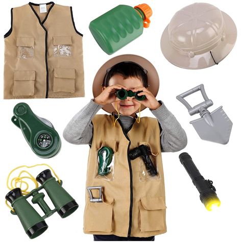 Adventurer Costume, Safari Explorer, Explorer Costume, Kids Role Play, Essential Camping Gear, Safari Kids, Aesop's Fables, Cargo Vest, Kids Adventure