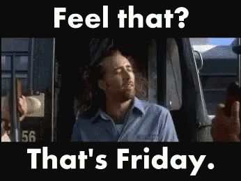 10 Friday Gifs To Help You Celebrate The End Of The Week Friday Gif, Friday Dance, Friday Pictures, Feeling 22, Friday Quotes, Happy Gif, End Of The Week, Its Friday Quotes, Nicolas Cage