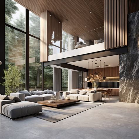 Double Height Living Room, Mountain Home Interiors, Living Room Furniture Layout, Modern Mountain Home, Dream Apartment Decor, Double Height, Living Room Goals, Design Room, Apartment Decor Inspiration