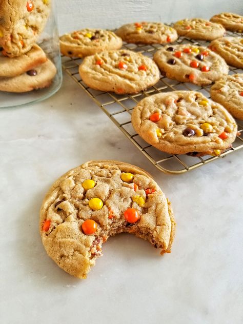 Reeses Pieces Recipe, Reeses Cookies Recipes, Reese's Pieces Cookies, Reeses Cookies, Soft Peanut Butter Cookies, Freezer Dinners, Reese's Pieces, Recipe Cookies, Best Peanut Butter Cookies