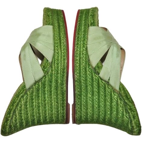 Pre-owned Christian Louboutin Paris Platform Espadrille Heels Green... ($274) ❤ liked on Polyvore featuring shoes, sandals, green, christian louboutin sandals, espadrille wedge sandals, wedge sandals, green wedge shoes and green wedge sandals Green Platform Sandals, Green Espadrilles, Louboutin Sandals, Heels Green, Green Wedges, Green Platform, Christian Louboutin Sandals, Wedge Espadrilles, Platform Espadrilles