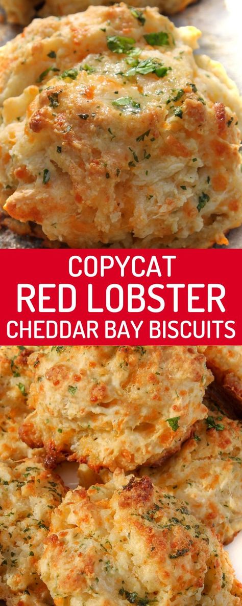 Dinner Roll Recipes, Quick Biscuit Recipe, Copycat Red Lobster, Red Lobster Cheddar Bay Biscuits, Cheddar Bay Biscuits, Dinner Roll, Biscuit Bread, Dinner Rolls Recipe, Roll Recipes