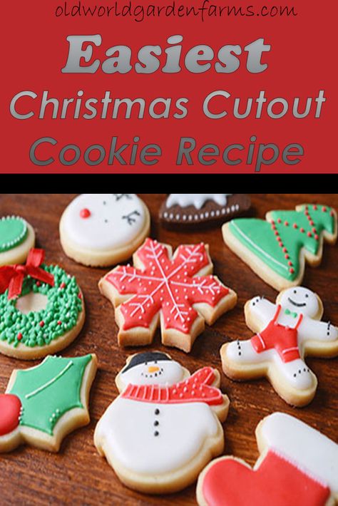 Cookie Cutout Recipe, Cutout Cookie Recipe, Christmas Cutout Cookie Recipe, Cookies No Chill, Cutout Cookie, Christmas Sugar Cookie Recipe, Christmas Cutout Cookies, Cut Out Cookie Recipe, Cutout Cookies