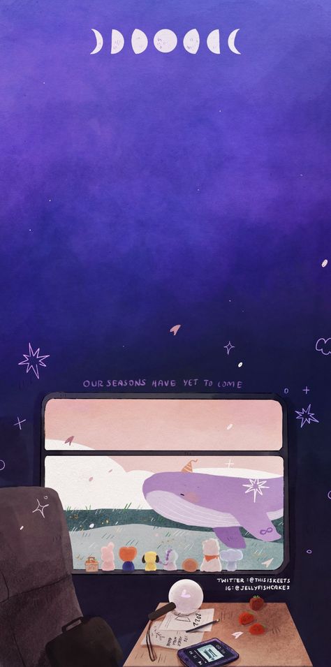 Bts Spring Day Wallpaper, Bts Spring Day, Army Day, Park Jimin Bts Wallpaper, Wallpaper Doodle, Bts Art, Pretty Backgrounds, Silly Things, Wallpaper Bts