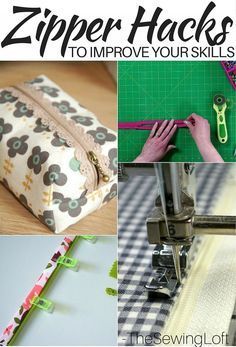 Sometimes zipper installation is scary but I've put together an amazing list of 11 zipper hacks to help you Improve your sewing and zipper installation skills. Zipper Hacks, Sew Zipper, Sewing 101, Sewing And Quilting, Sew Ins, Beginner Sewing Projects Easy, Techniques Couture, Leftover Fabric, Sewing Projects For Beginners