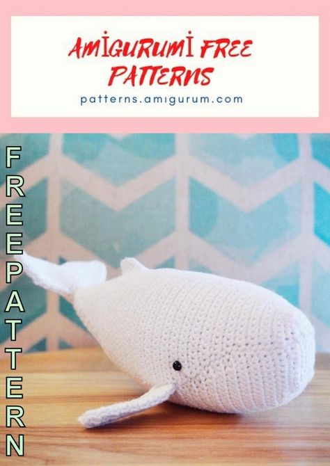 Amigurumi Baby Whale Free Crochet Pattern - Amigurumi Beluga Whale Crochet Pattern Free, Humpback Whale Crochet Pattern, Whale Crochet Pattern Free, Crochet Ocean Animals, Whale Crochet, Crochet Sea Creatures, Crocheted Dolls, Crochet Whale, Single Crochet Decrease