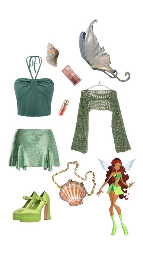 Charmix winx inspirational outfit - Layla/Aisha Winx | #winxclub #layla #aisha Aisha Winx Club Costume, Winx Cosplay, Aisha Winx, Halloween Party Outfits, Club Outfit Ideas, Winx Club, Club Outfits, Halloween Outfits, Aesthetic Girl