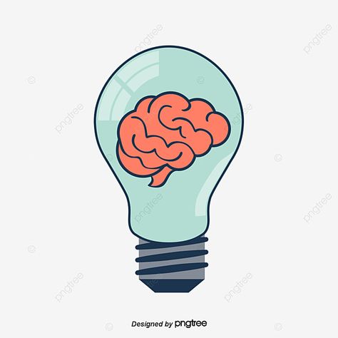 Mind Clipart, Bulb Clipart, Brain Clipart, Light Bulb Logo, Cartoon Brain, Brain Icon, Idea Illustration, Light Inspiration, Light Bulb Vector