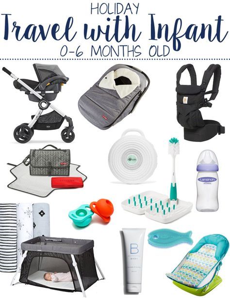 Must-Haves for Holiday Travel with a Baby 0-6 Months ||| Whining with Wine Travel With Infant, Baby Packing List Travel, Baby Travel Checklist, Baby Packing List, Baby Travel Gear, 3 Month Old Baby, 6 Month Old Baby, Toddler Travel, Baby Gift Basket