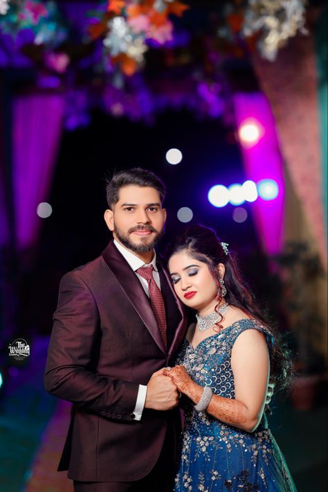 For bookings & enquiry call us on : 7415156502 Reception Couple Photo, Engegment Pose Indian, Engagement Closeup, Ring Ceremony Couple Poses, Reception Couple Shoot, Reception Photography Poses, Reception Couple Poses, Engagement Poses For Couple, Engagement Stills